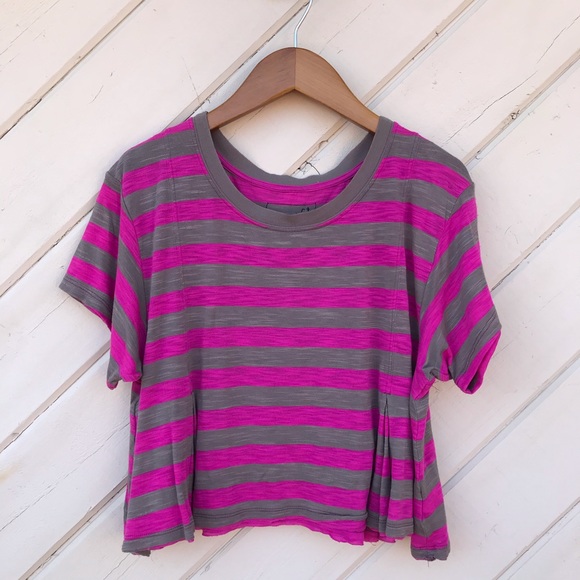 We The Free by Free People Striped Crop Top Small - Picture 1 of 9